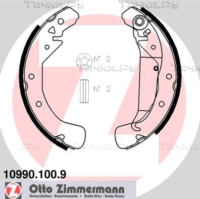 Тормозные колодки Zimmermann задние для Opel Astra F 1991-1999. Артикул 10990.100.9