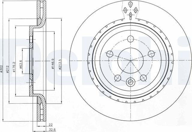Тормозной диск Delphi. Артикул BG4240