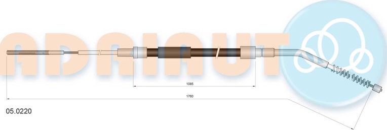 Трос ручника (тросик ручного тормоза) Adriauto. Артикул 05.0220