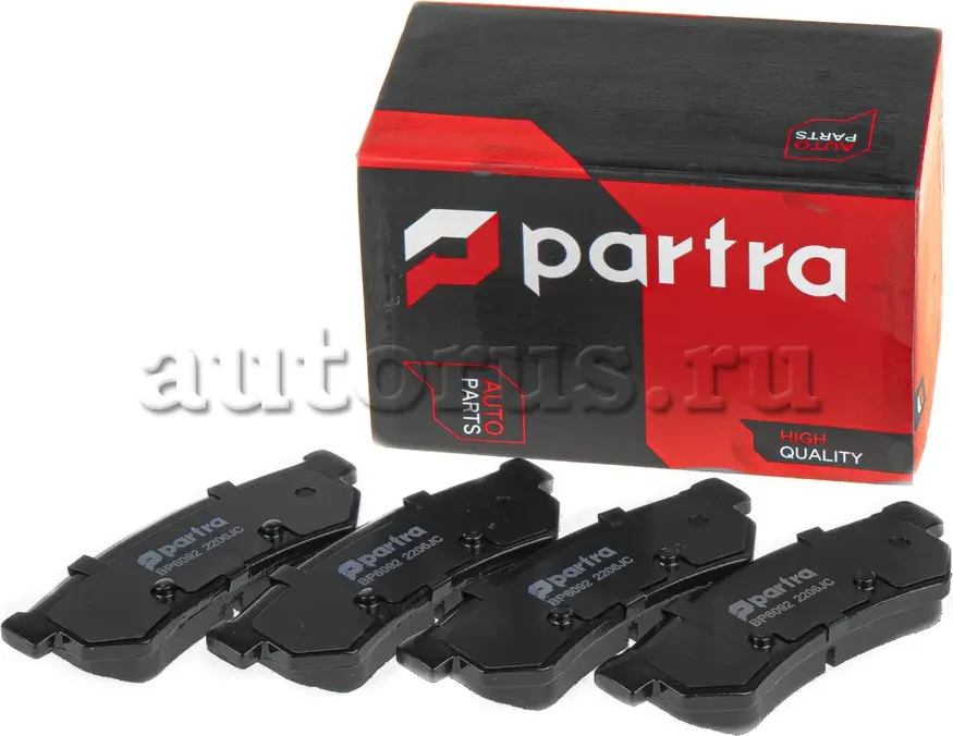 Колодки тормозные дисковые | перед прав/лев | (Partra) Partra. Артикул BP6092