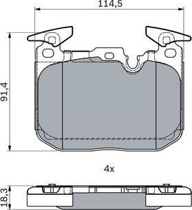 Тормозные колодки Bosch. Артикул 0 986 494 947