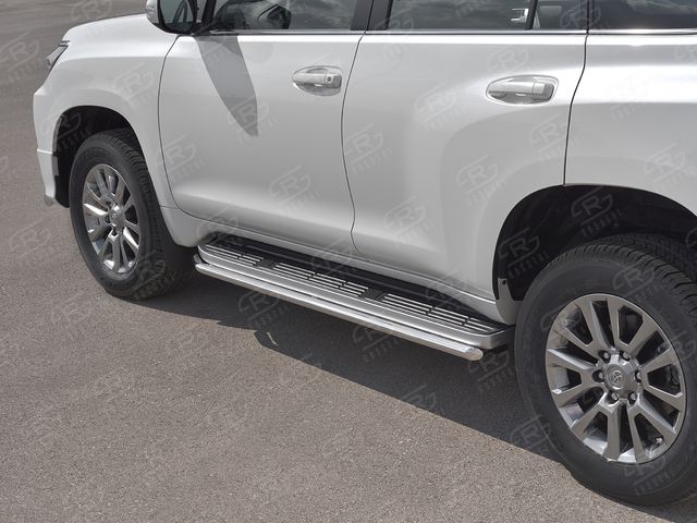 Защита порогов RusStal d42 для Toyota Land Cruiser Prado 150 Style 2019-2020. Артикул LCPT-003300
