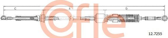 Трос переключения передач КПП Cofle. Артикул 92.12.7255