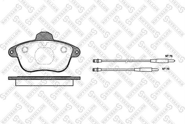 Тормозные колодки Stellox. Артикул 412 004B-SX