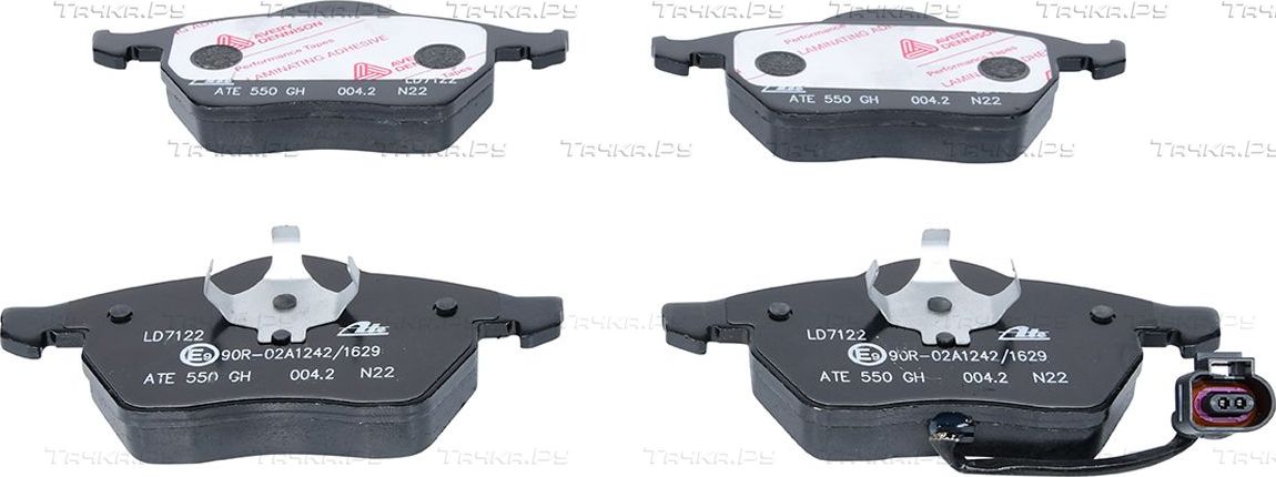 Тормозные колодки ATE Ceramic передние для Volkswagen Golf IV 1997-2006. Артикул 13.0470-7122.2