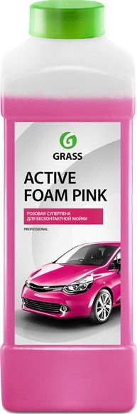 Активная пена для бесконтактной мойки Grass Active Foam Pink, цветная пена, 1 л. Артикул 113120