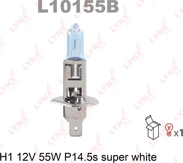 Лампа ближнего света LYNXauto SUPER WHITE. Артикул L10155B