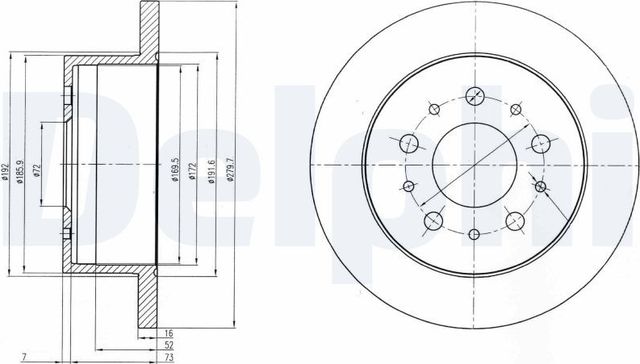 Тормозной диск Delphi. Артикул BG4061