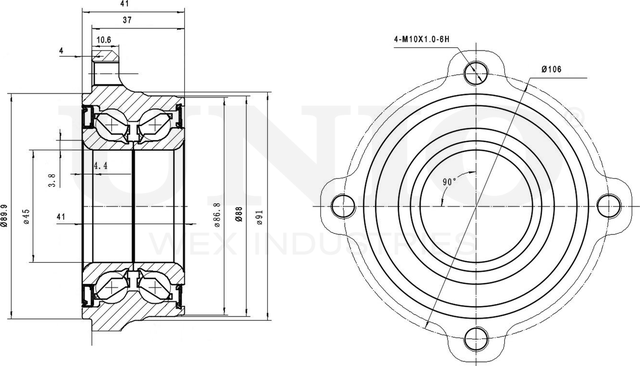 Ступица колеса с интегрированным подшипником (Unio). Артикул HUB-20057
