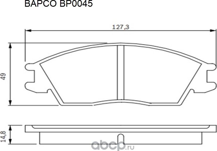 Колодки тормозные дисковые пер. HYUNDAI ACCENT (X-3) 94-00-(LC) 02-06, (Bapco). Артикул BP0045