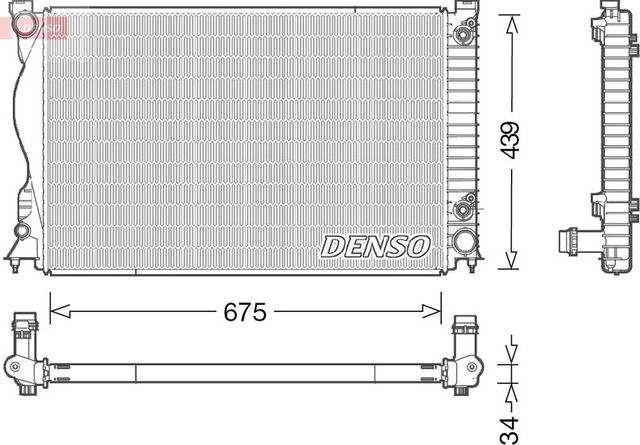 Радиатор охлаждения двигателя Denso. Артикул DRM02028
