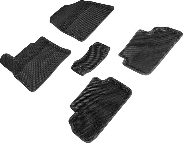 Коврики Seintex 3D EVA Соты для салона Kia Ceed III 2018-2026 ЧЕРНЫЕ. Артикул 98088