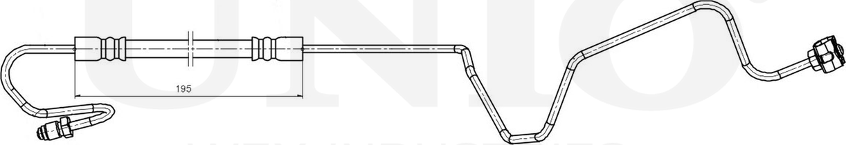 Шланг тормозной (Unio). Артикул BRH-10108