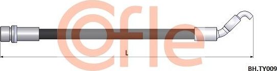 Тормозной шланг Cofle задний для Toyota Corolla Verso I 2001-2004. Артикул 92.BH.TY009