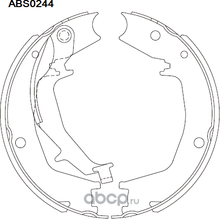 Колодки тормозные барабанные | зад | (Allied Nippon). Артикул ABS0244