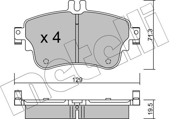 Тормозные колодки Metelli. Артикул 22-0964-0