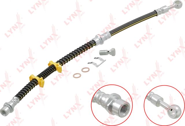 Тормозной шланг LYNXauto передний для Land Rover Freelander I 1998-2006. Артикул BL-3413