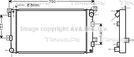 Радиатор охлаждения двигателя AVA для Chrysler Voyager III 1995-2001. Артикул CR2033
