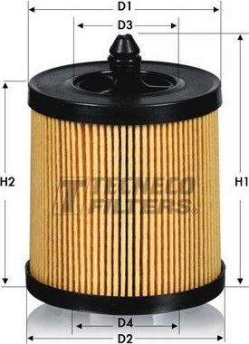 Масляный фильтр Tecneco Filters для Alfa Romeo 159 2005-2011. Артикул OL0115E