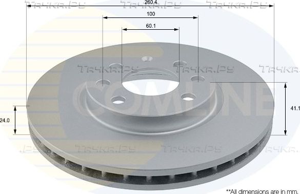 Тормозной диск Comline COATED. Артикул ADC1112V