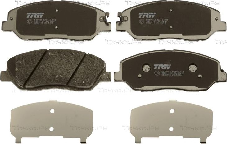 Тормозные колодки TRW COTEC передние для Hyundai Santa Fe II 2006-2013. Артикул GDB3418