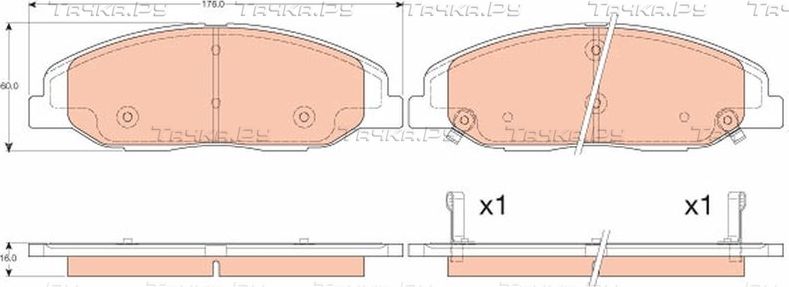 Тормозные колодки TRW. Артикул GDB4457