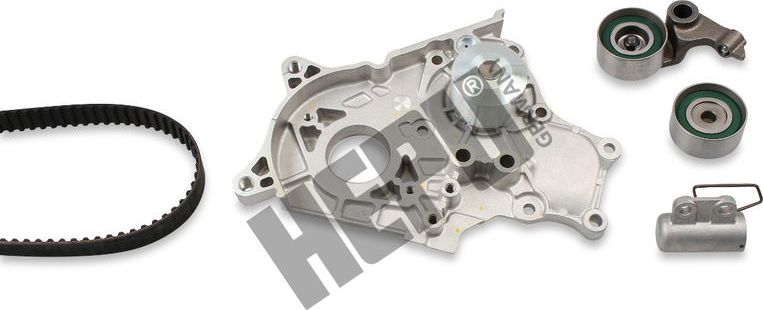 Помпа (водяной насос) с комплектом ремня ГРМ Hepu. Артикул PK77721