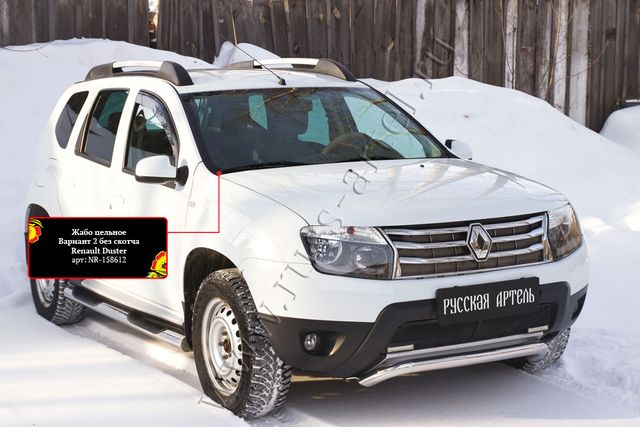 Накладка Русская Артель (вариант 2) в проем стеклоочистителей (жабо цельное) для Renault Duster I 2010-2015. Артикул NR-158612