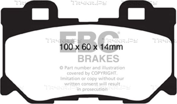 Тормозные колодки EBC Brakes. Артикул DP41824R