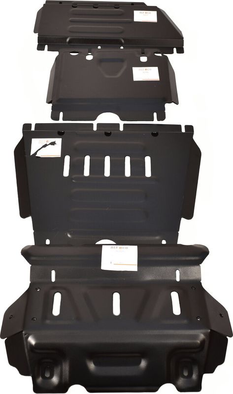 Защита Alfeco для картера, КПП и РК JAC T6 2018-2026. Артикул ALF.56.03-04-09-10