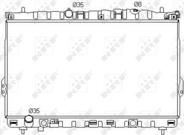 Радиатор охлаждения двигателя NRF для Hyundai Trajet I 1999-2008. Артикул 53353