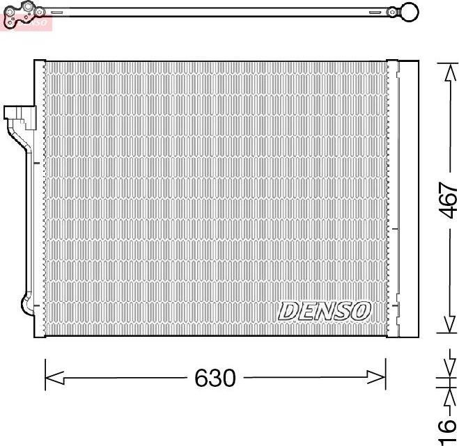Радиатор кондиционера (конденсатор) Denso. Артикул DCN05029