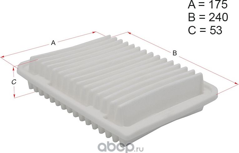Фильтр воздушный TOYOTA COROLLA/AURIS/HYBRID #ZE15# 1ZRFE/4ZZFE/1NRFE/1ZRFAE/2ZR (Hosu). Артикул HSAF0038