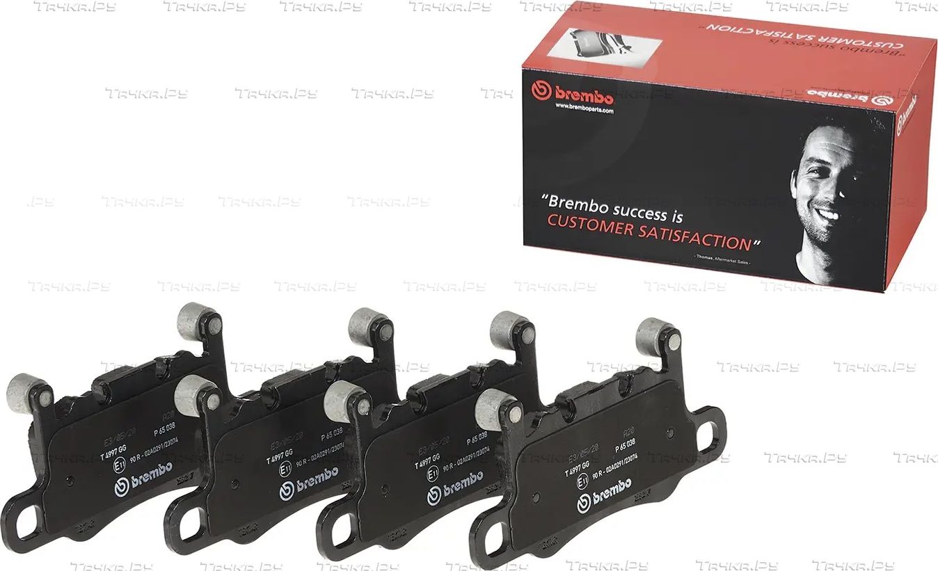 Тормозные колодки Brembo PRIME LINE задние для Porsche 911 VIII (992) 2018-2026. Артикул P 65 038