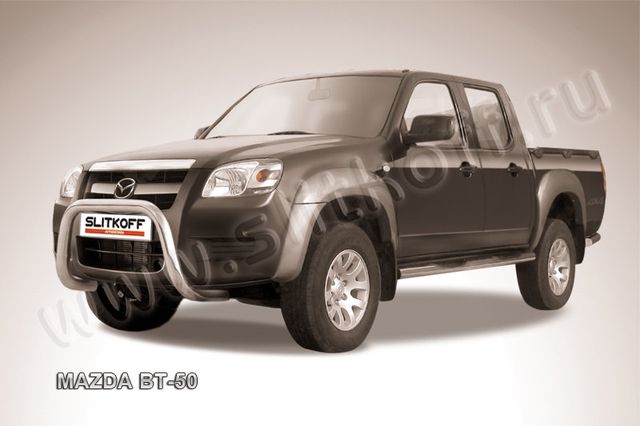 Кенгурятник Slitkoff d76 низкий мини для Mazda BT-50 I 2006-2011. Артикул MZB003