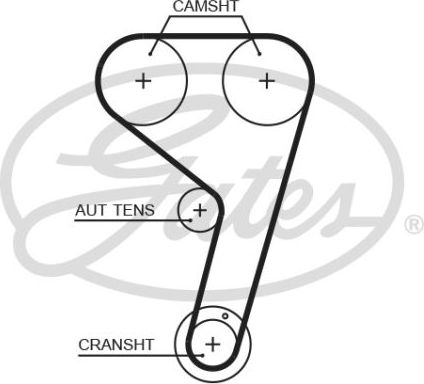 Ремень ГРМ Gates PowerGrip® для Ford EcoSport I 2013-2026. Артикул T359HOB