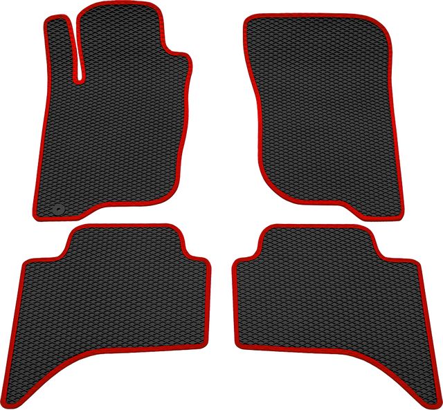 Коврики Rezkon EVA для салона Mitsubishi L200 IV 2008-2015 Красный кант. Артикул 9024025104