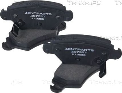 Тормозные колодки Zentparts задние для Opel Corsa C 2000-2009. Артикул Z07357