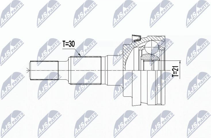 Шрус наружный (граната) NTY. Артикул NPZ-PS-000