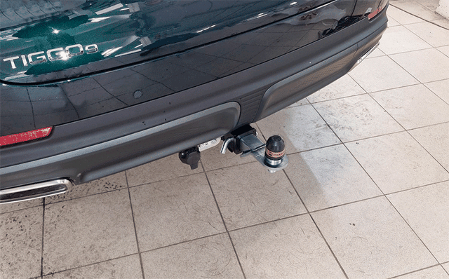 Фаркоп Мотодор под американский квадрат для Chery Tiggo 9 2024-2026 с оцинк. шаром. Артикул 99025-E