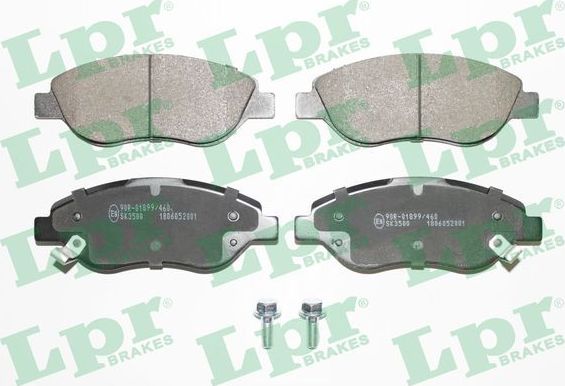 Тормозные колодки LPR передние для Fiat Tipo 356 2015-2026. Артикул 05P2001