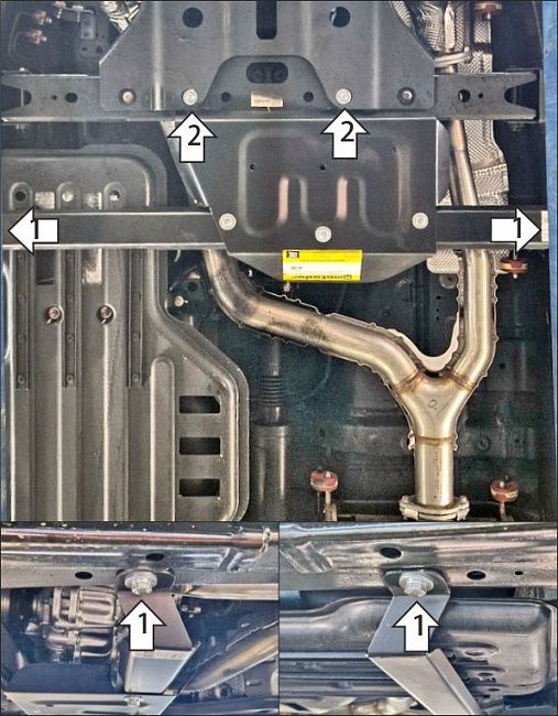 Защита Мотодор для раздаточной коробки Tank 700 2024-2026. Артикул 73122