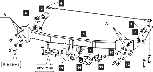Фаркоп Baltex для Honda CR-V V 2017-2026. Артикул 09901412
