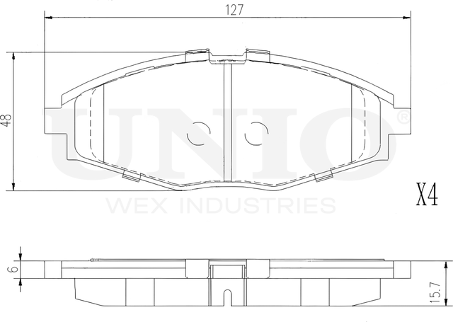 Колодки тормозные дисковые, комплект (Unio). Артикул BRP-20138