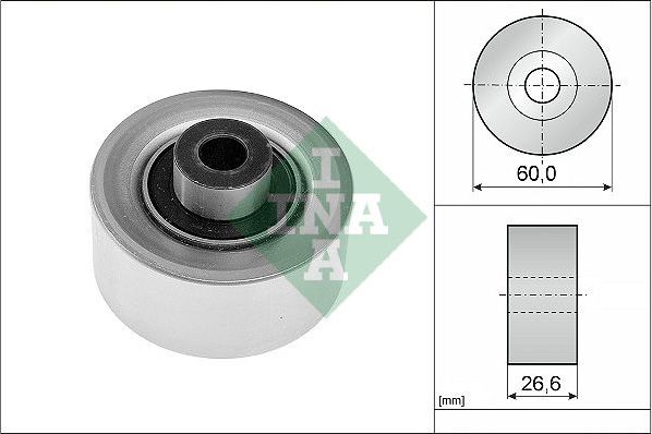 Направляющий (ведущий) ролик приводного поликлинового ремня Ina (Металл). Артикул 532 0311 10