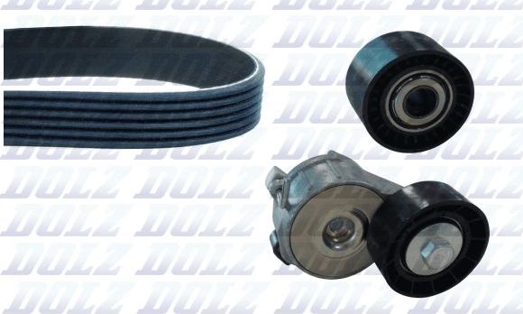 Ремень ГРМ с роликами (комплект) Dolz для Citroen Nemo I 2008-2015. Артикул SKD198A