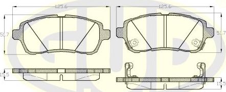 Тормозные колодки G.U.D.. Артикул GBP128102