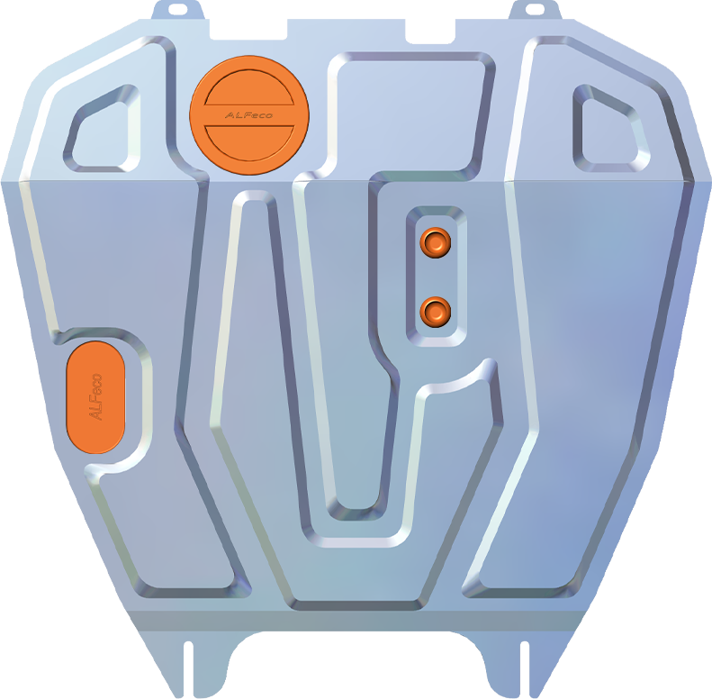 Защита алюминиевая Alfeco для картера и КПП Mitsubishi ASX 2010-2026. Артикул ALF.14.02 AL4