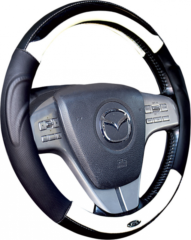 Оплётка на руль Hadar Rosen Rodeo (размер XL, искусственная кожа, цвет БЕЛЫЙ). Артикул 30390