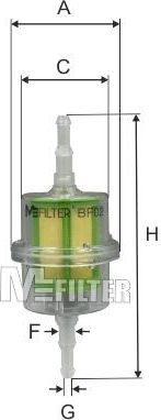 Топливный фильтр MFilter. Артикул BF 02